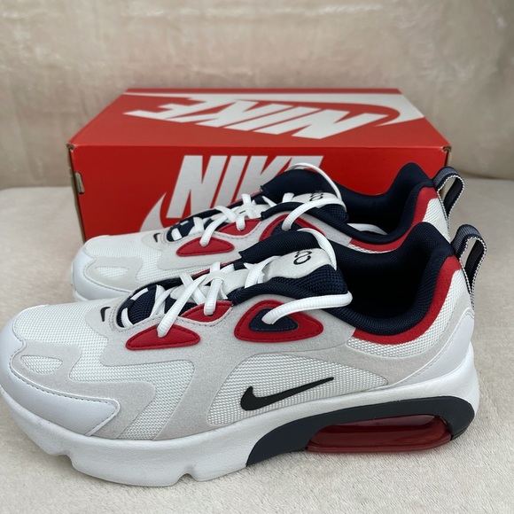 Nike Air Max 200 Summit White Obsidian Blue Red - Picture 3 of 6